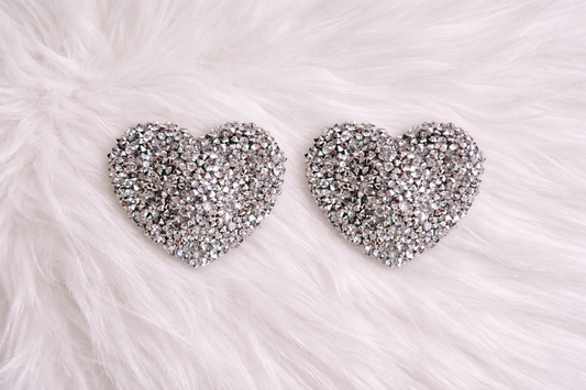Heart Rhinestone Nipple Covers