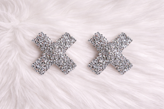 Cross Rhinestone Nipple Covers