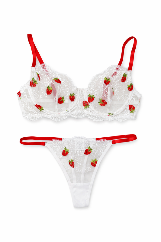Strawberry Lace Lingerie